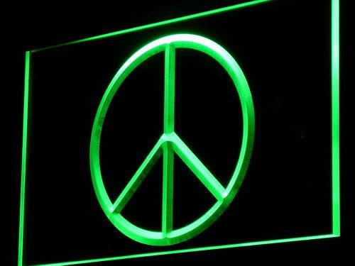 Peace Peaceful Display Home Decor Light Sign